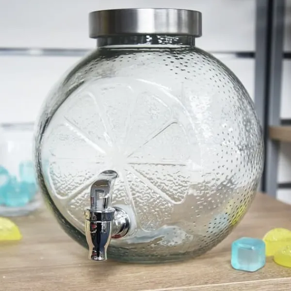 Glaskrukke med hane til drikkevarer, limonade, citron, 5,4L, ORION 143793