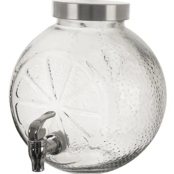 Glaskrukke med hane til drikkevarer, limonade, citron, 5,4L, ORION 143793
