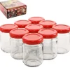 Glaskrukke med skruelåg 60 ml 9 stk. New