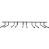 Vinglasholdere>Glass Rack 20 Glasses, Black w Ceiling Mount - Hahn Kitchenware
