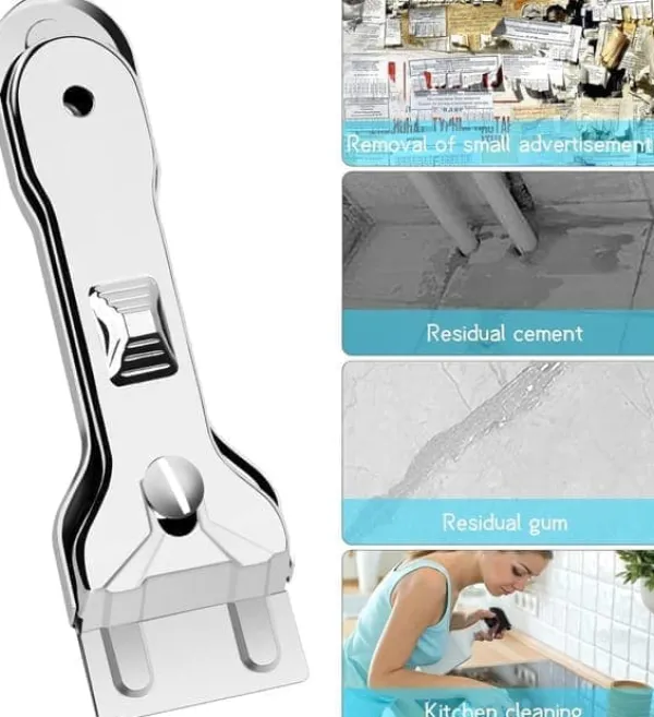 Glasskraber / Glasskraber - Med 5 udskiftelige knive til effektiv rengøring og fjernelse af snavs
