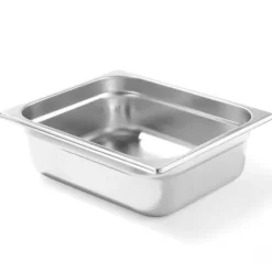 Beholdere Til Madopbevaring>GN 1/2 beholder i rustfrit stål Profi Line højde 100 mm - Hendi 801420