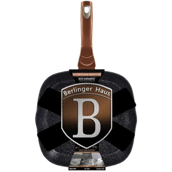 Gryder, Stegepander Og Kasseroller>GRANIT GRILLPANDE 28 cm BERLINGER HAUS BH-1889 ROSE GOLD NOIR