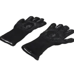 Grill Master varmebestandige BBQ-handsker - skridsikre ovnhandsker til grill og bagning - Lange sorte køkkenhandsker (26-35 cm) New
