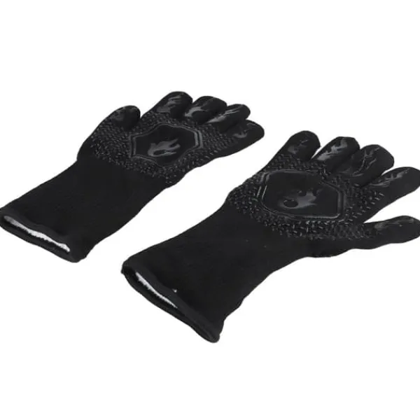 Grill Master varmebestandige BBQ-handsker - skridsikre ovnhandsker til grill og bagning - Lange sorte køkkenhandsker (26-35 cm) New