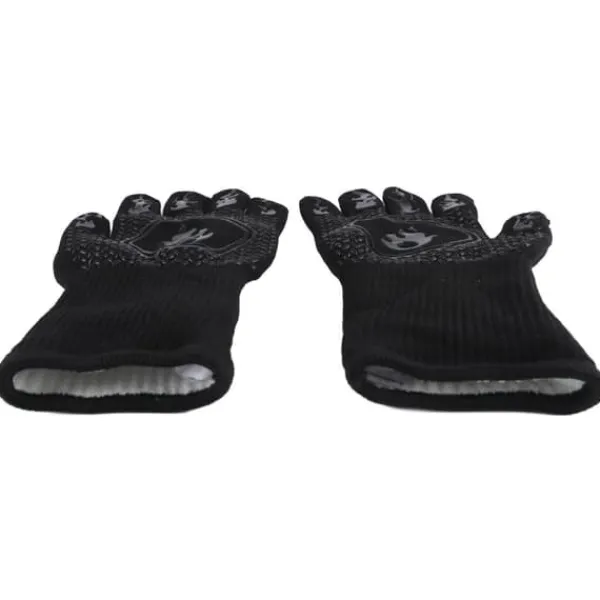 Grill Master varmebestandige BBQ-handsker - skridsikre ovnhandsker til grill og bagning - Lange sorte køkkenhandsker (26-35 cm) New