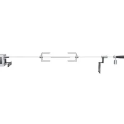 Grill Rotisserisæt, 81,3x99,1 cm, Rustfrit Stål, Elektrisk Motor Discount