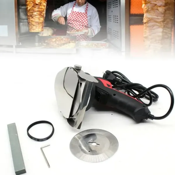 Grillkniv - BBQ Spydskærer - Rustfrit Stål - Manuelt - 2-pak - Rød Online