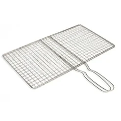 Griller>Grillkurv i rustfrit stål med håndtag - 24x35 cm