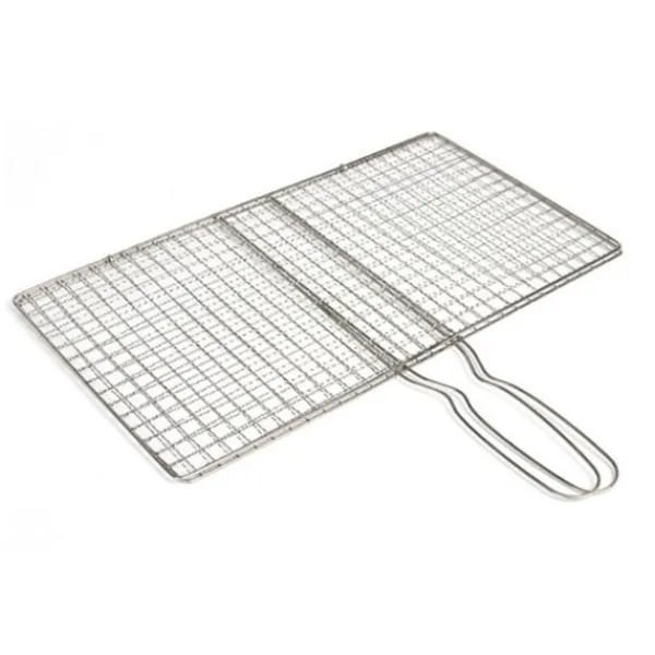Griller>Grillkurv i rustfrit stål med håndtag - 24x35 cm