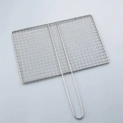 Griller>Grillkurv i rustfrit stål med håndtag - 24x35 cm
