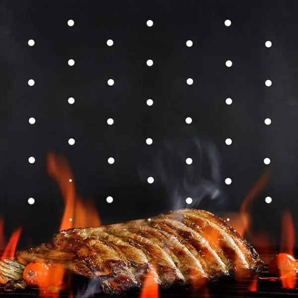 Grillmåtte med huller non-stick Sort 5-pak Best
