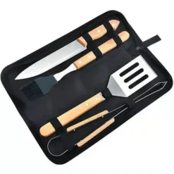 Griller>Grillsæt i træ, 4 dele