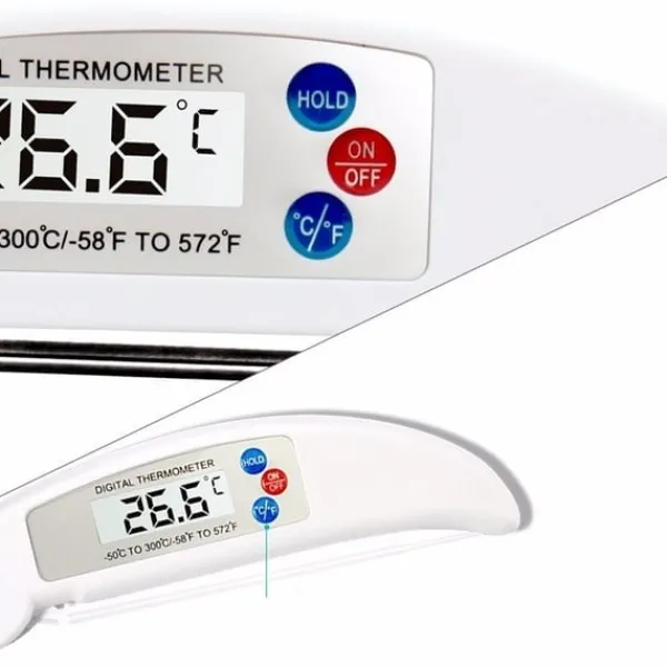 Grilltermometer - Digitalt Termometer i Foldbart Design Outlet