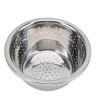 Grönsakstvättkorg Rostsäker multifunktions durkslag i rostfritt stål för kök Hushåll Silver18cm New