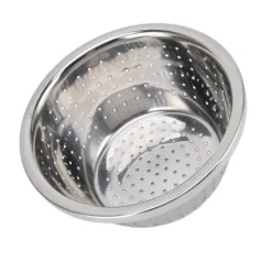 Grönsakstvättkorg Rostsäker multifunktions durkslag i rostfritt stål för kök Hushåll Silver18cm New