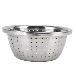 Grönsakstvättkorg Rostsäker multifunktions durkslag i rostfritt stål för kök Hushåll Silver18cm New