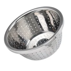 Grönsakstvättkorg Rostsäker multifunktions durkslag i rostfritt stål för kök Hushåll Silver18cm New