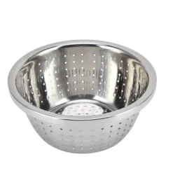Grönsakstvättkorg Rostsäker multifunktions durkslag i rostfritt stål för kök Hushåll Silver18cm New