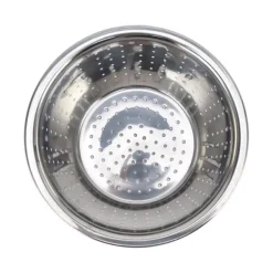 Grönsakstvättkorg Rostsäker multifunktions durkslag i rostfritt stål för kök Hushåll Silver18cm New