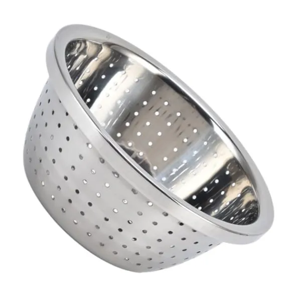 Grönsakstvättkorg Rostsäker multifunktions durkslag i rostfritt stål för kök Hushåll Silver18cm New