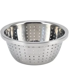 Grönsakstvättkorg Rostsäker multifunktions durkslag i rostfritt stål för kök Hushåll Silver18cm New