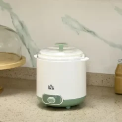 Græsk yoghurtmaskine, 1,5 liter med 2 glaskrukker og si, 20 W, til 3-5 personer, hvid Online