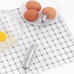 Halvautomatisk æggepiskeris i rustfrit stål Mixer Blender Mælkeskummer Køkkenredskaber (K3328#A (S)) Clearance