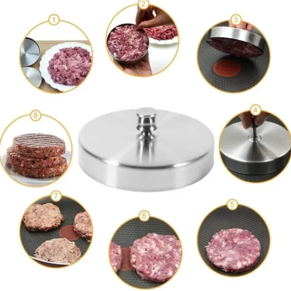 Pressere>Hamburger Press Rustfrit Stål Hamburger Form