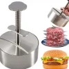 Hamburgerpresse i rustfrit stål 304 – justerbar og holdbar kødpresse, non-stick form til perfekte burgere Clearance