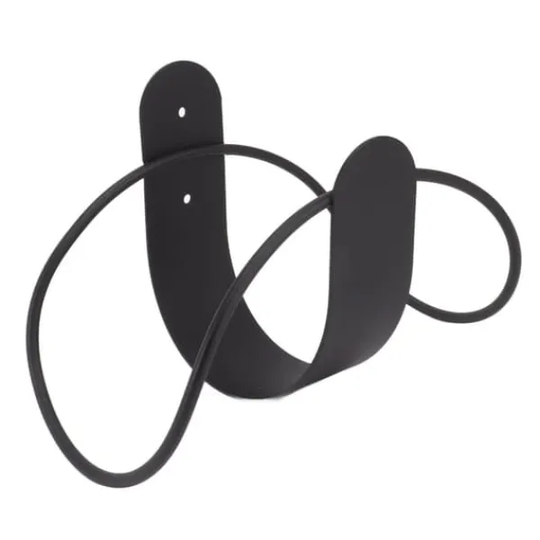Vinflaskeholdere>Haveslangebeslag i rustfrit stål Vægmontering Stærkt bærende haveslangeopbevaringsholder Let at installere Slangeophæng Sort