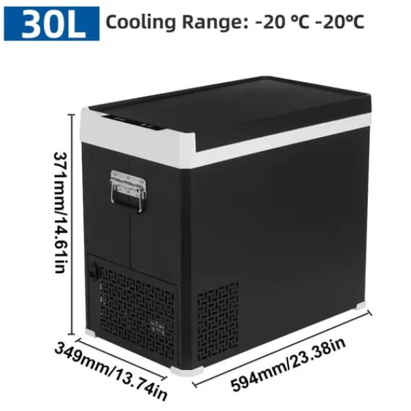 Hcalory Elektrisk køleboks, Kompressor Køleskab Mini, Kapacitet: 30L, 12V/24V 110-240V Hot