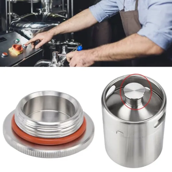 Hembryggt mini ölfat lock O-format förseglande ölfatslock Lämplig för 2L 3,6L och 5L ölfat Hot