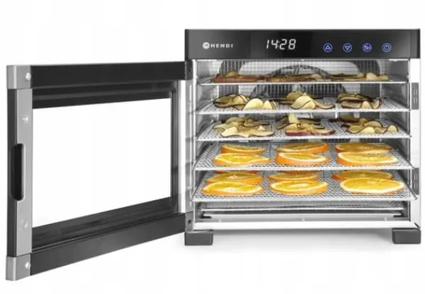 Hendi Profi Line Fødevarestørrer 6 Hylder 650W – Digitalt Panel, Stille Blæser Hot