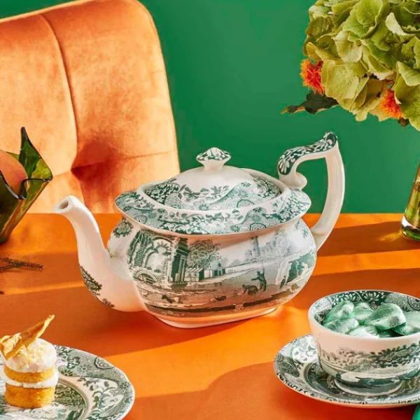 Kaffe- & Tekander>Heritage Green Italiensk Tekande, 1,1L - Spode