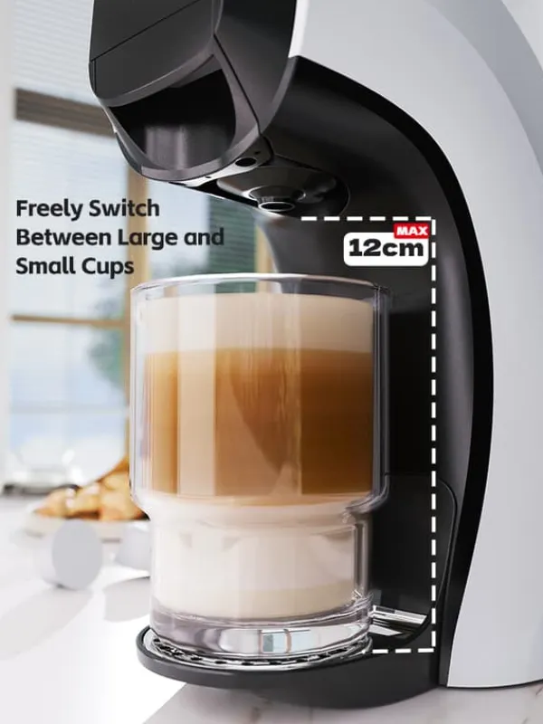 Kaffemaskiner Til God Kaffe>HiBREW H3B 2025 kapselkaffemaskine – 19 bar tryk, fungerer med 3 i 1
