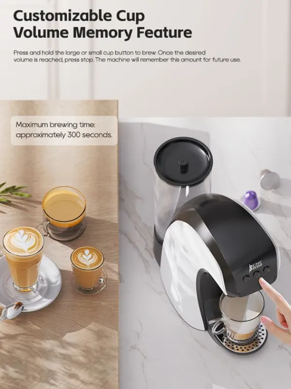 Kaffemaskiner Til God Kaffe>HiBREW H3B 2025 kapselkaffemaskine – 19 bar tryk, fungerer med 3 i 1
