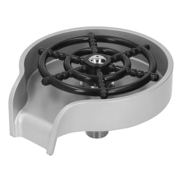 Højtryks Automatisk Glasskyllemaskine Bar Vask Kopvaskemaskine Køkken Flaskerenser med ABS Base Sølv Discount