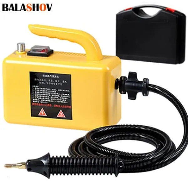 Damprensere>Højtryks damprenser - Håndholdt steamer - Effekt 2600 W - Rengøring af fuger & fliser - Bilinteriør & hjem - EU-stik 220 V - Gul