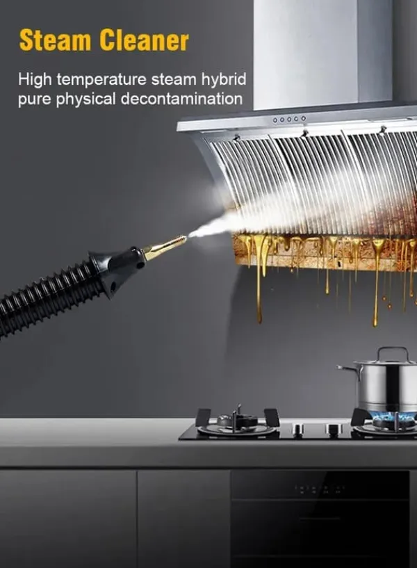 Damprensere>Højtryks damprenser - Håndholdt steamer - Effekt 2600 W - Rengøring af fuger & fliser - Bilinteriør & hjem - EU-stik 220 V - Gul