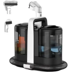 Håndholdt tæpperenser, maksimal sugekraft 15KPa, klar vandtankkapacitet 1500ml,600W, EU Online