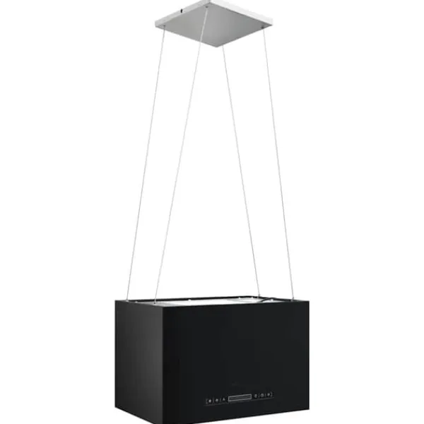 Hængende ø-emhætte med touchsensor og LED-lamper - Pulverlakeret stål | Størrelse: 55 cm Online
