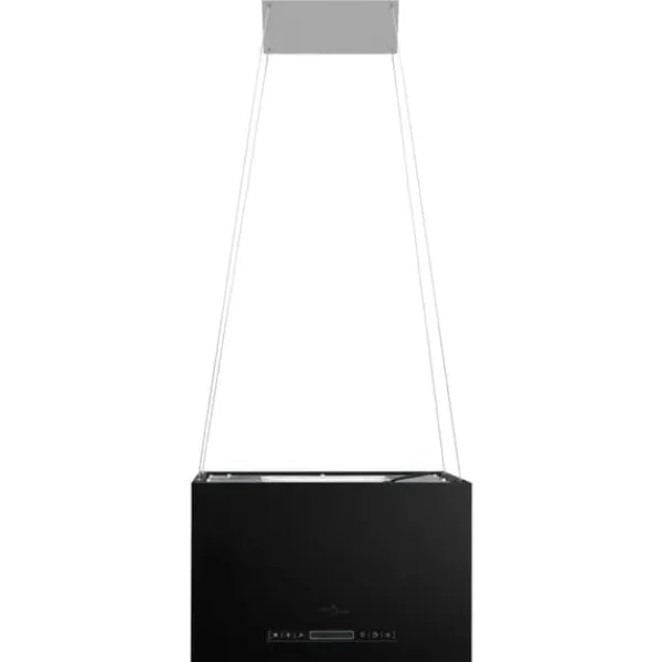 Hængende ø-emhætte med touchsensor og LED-lamper - Pulverlakeret stål | Størrelse: 55 cm Online