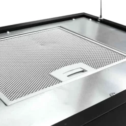 Hængende ø-emhætte med touchsensor og LED-lamper - Pulverlakeret stål | Størrelse: 55 cm Online