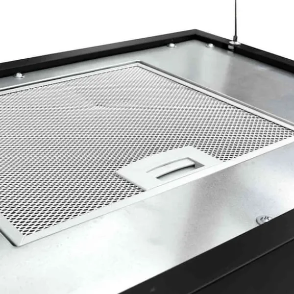 Hængende ø-emhætte med touchsensor og LED-lamper - Pulverlakeret stål | Størrelse: 55 cm Online