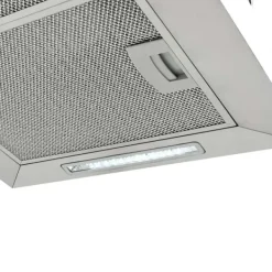 Hængende ø-emhætte med touchsensor og LED-belysning | Farve: Rustfrit stål | Størrelse: 55 cm Clearance