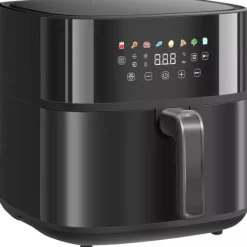 HOMCOM Airfryer 8L - Sort Kunststoff, 1700W, 8 Programmer, LED Touchskærm, Sundere Madlavning Discount