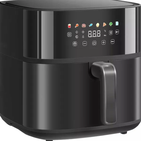 HOMCOM Airfryer 8L - Sort Kunststoff, 1700W, 8 Programmer, LED Touchskærm, Sundere Madlavning Discount
