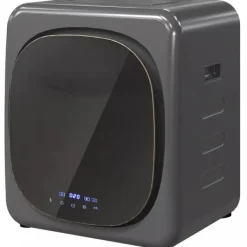 HOMCOM mini tørretumbler, 4 kg, 6 programmer, LED touchskærm, 800W, fritstående/vægmonterbar, aftræk, overophedningsbeskyttelse, grå Outlet