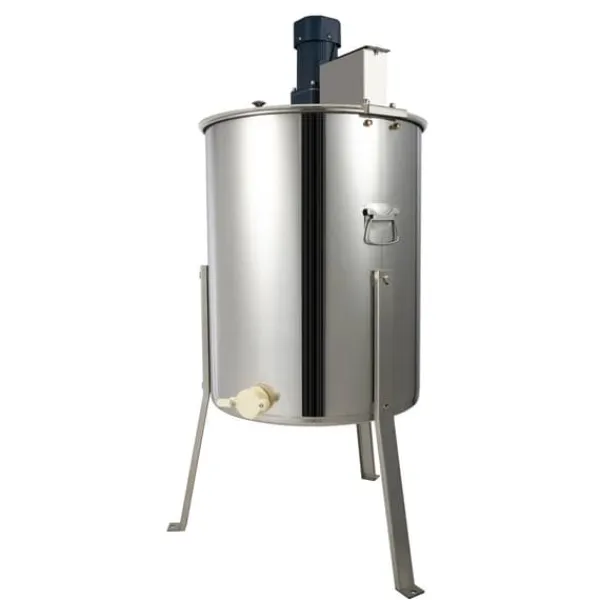Honning slynge - Elektrisk 4-ramme - Rustfrit stål - Hastighed 270 o/min - Kapacitet 10 kg - Sølv Discount